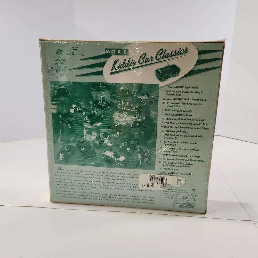 More Kiddie Car Classics 1000 Piece Hallmark Jigsaw Puzzle Factory Sealed
